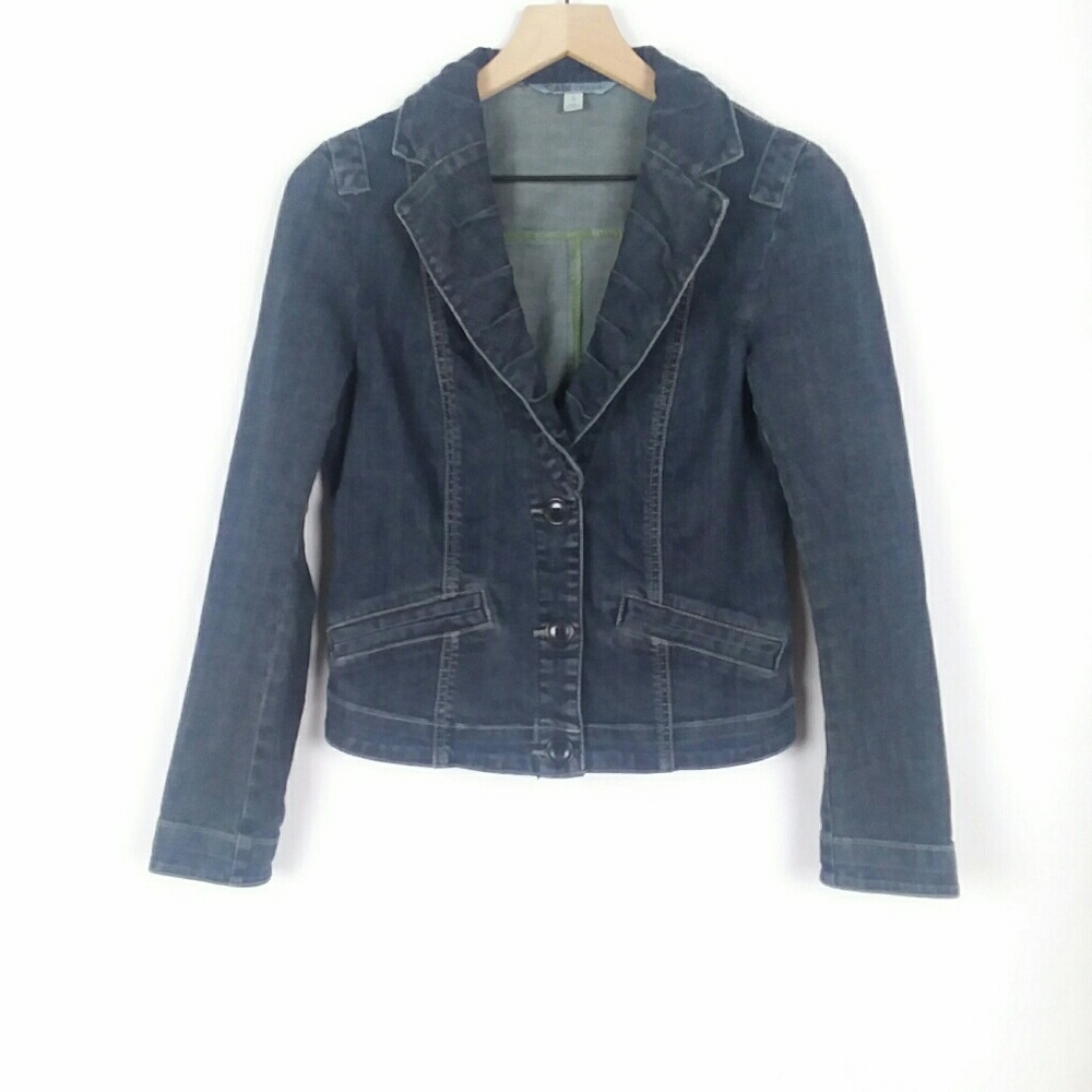 Cabi Lucy denim blazer button front jacket small